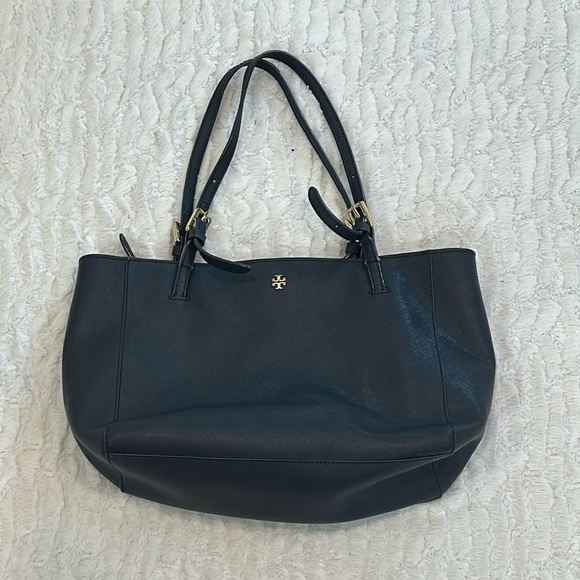 Tory Burch Dark Navy Leather York Buckle Tote Shoulder Bag - Picture 13 of 13